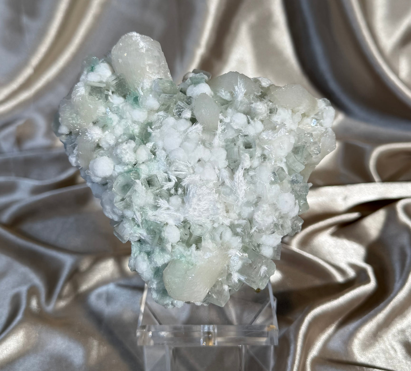 “Sage bloom” Apophyllite with Gyrolite D