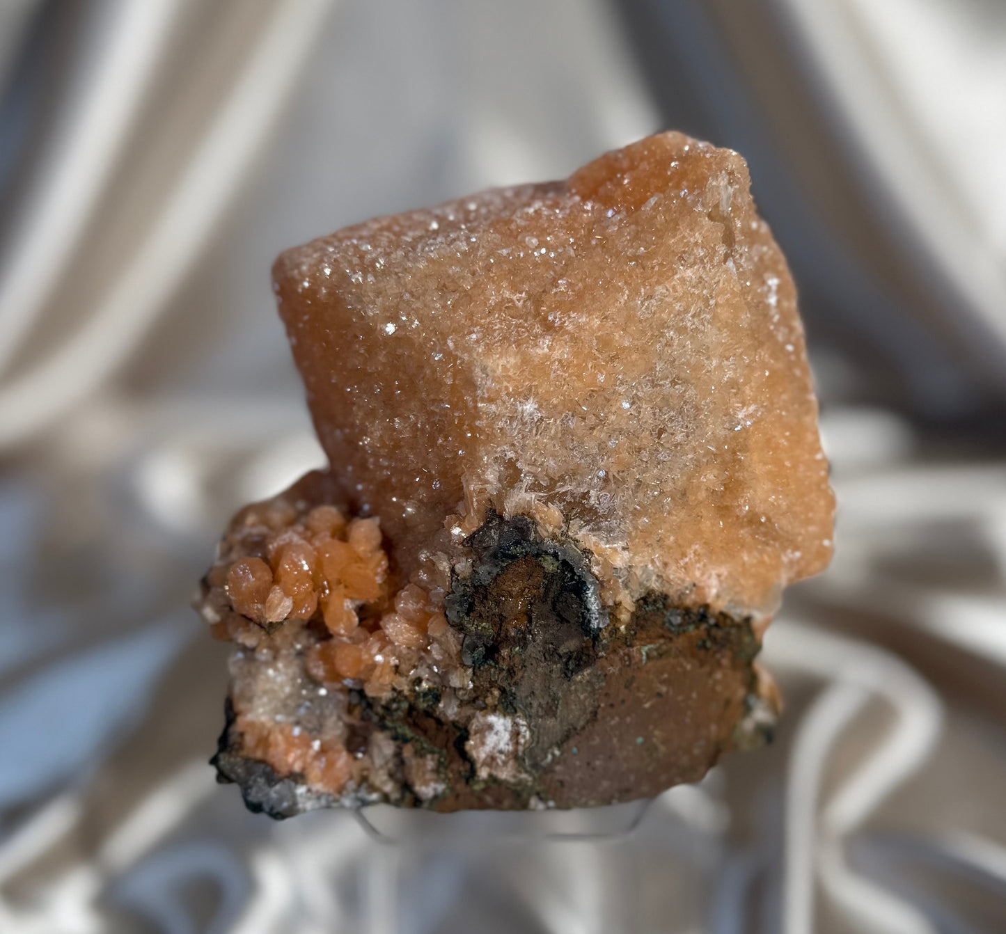 Stellerite Coated Calcite
