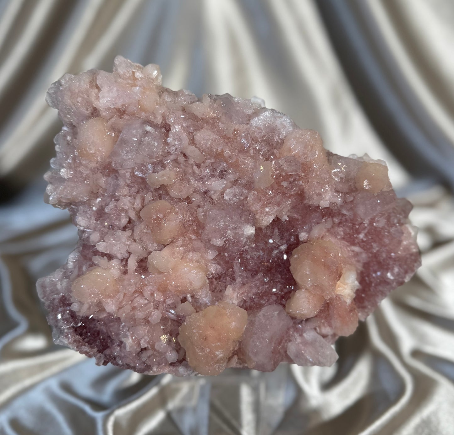 Pink Apophyllite with Stilbite
