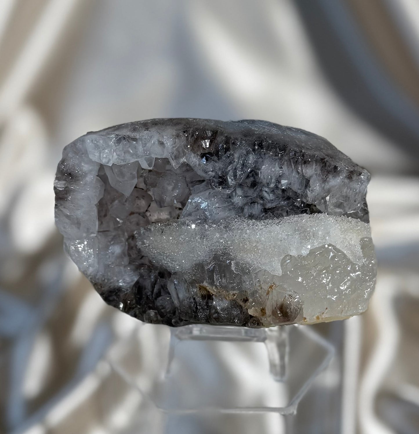 Amethyst with Sugary Calcite