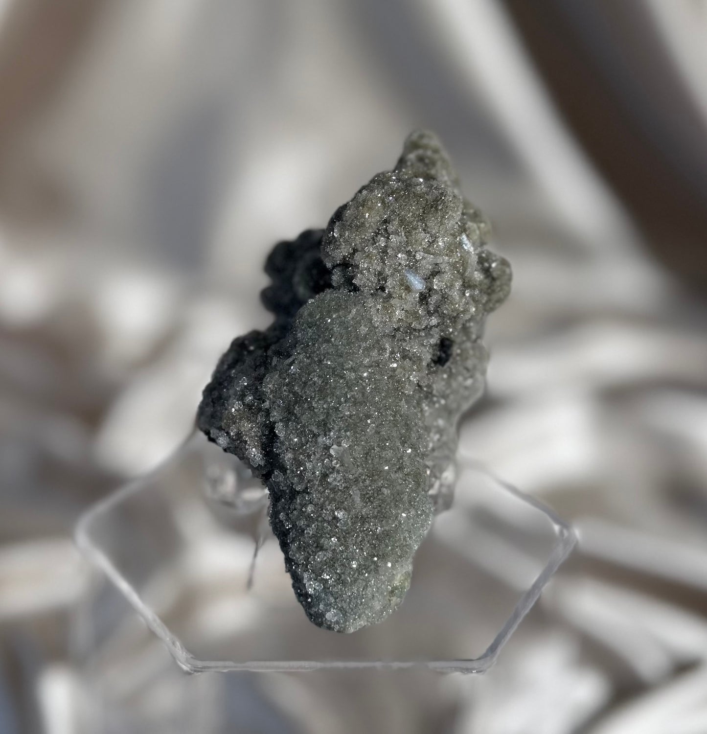 ‘Fairy Moss’ Green Coated Calcite B