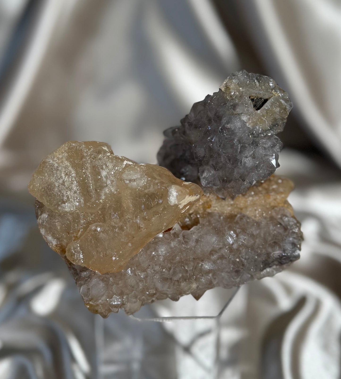 Calcite with Amethyst D