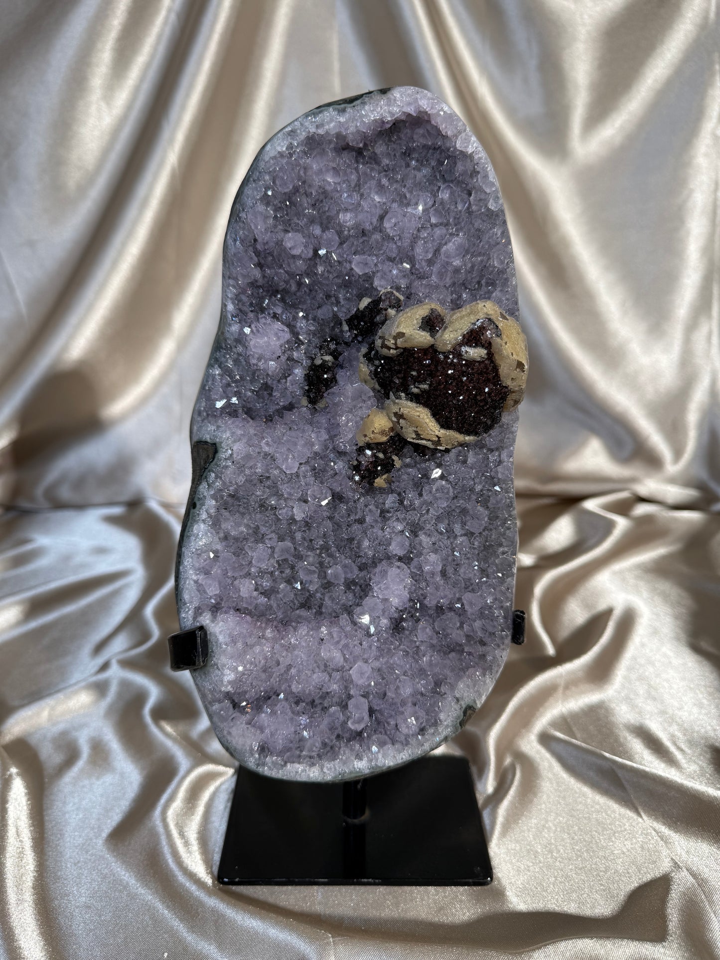 Amethyst with Calcite