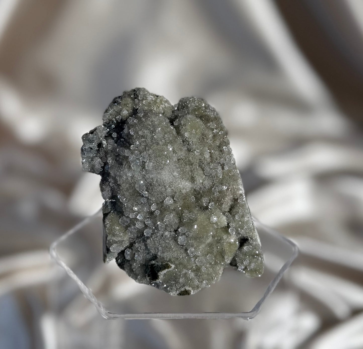 ‘Fairy Moss’ Green Coated Calcite C