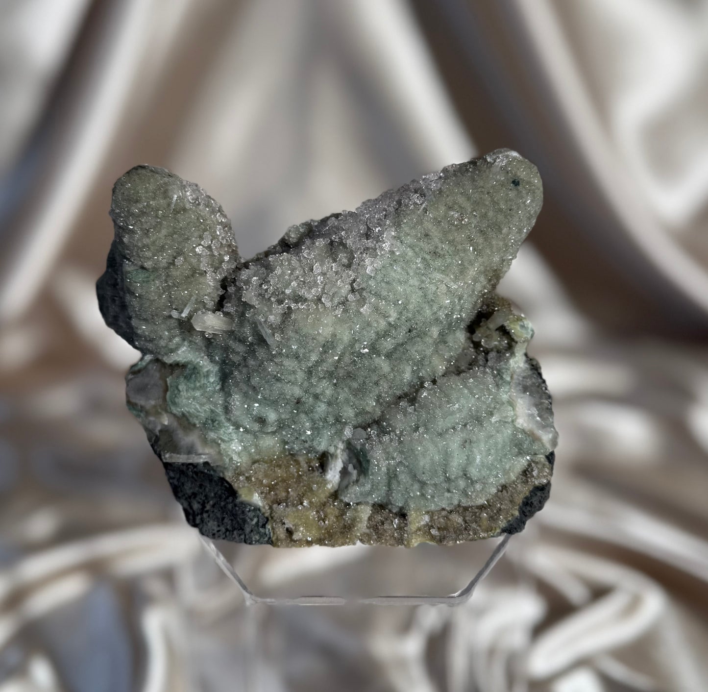 ‘Fairy Moss’ Green Coated Calcite I