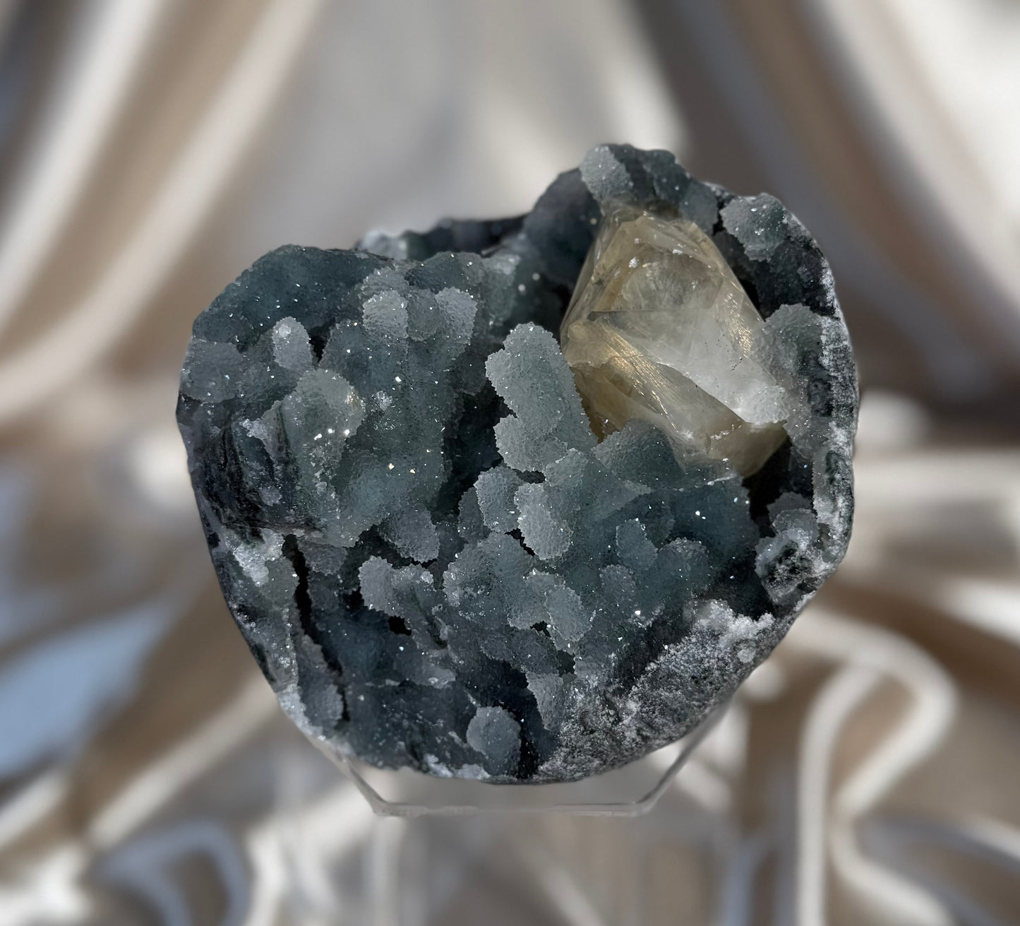 Chalcedony Stalacties with Calcite