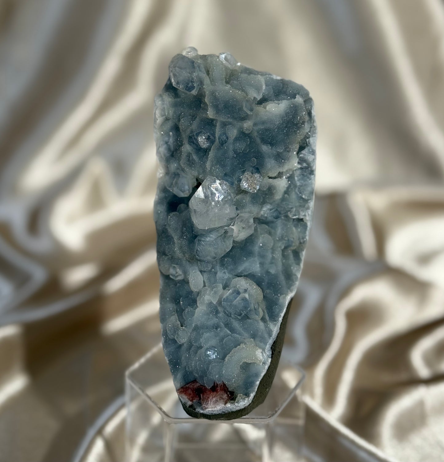 Blue Chalcedony with Apophyllite A
