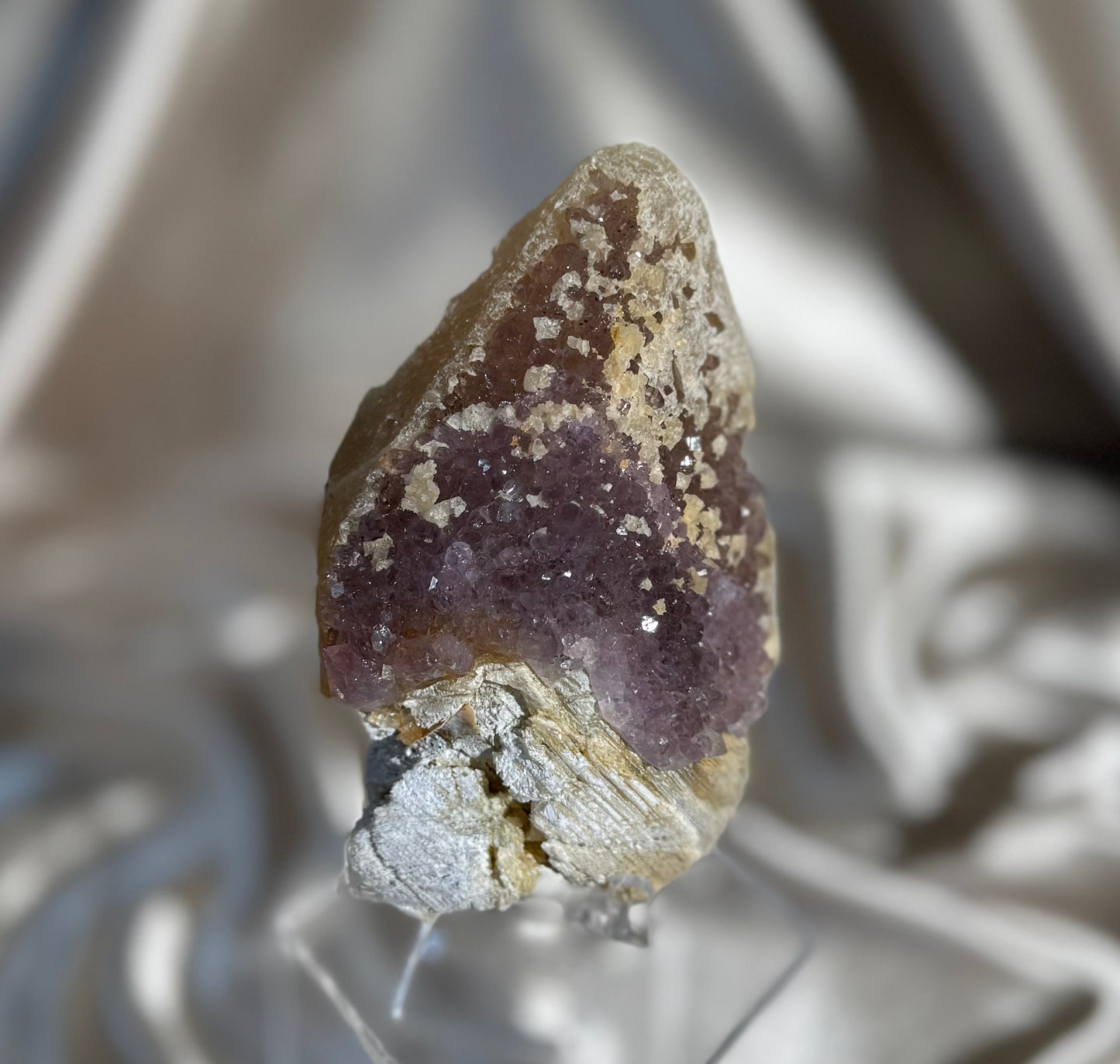 Calcite with Amethyst A