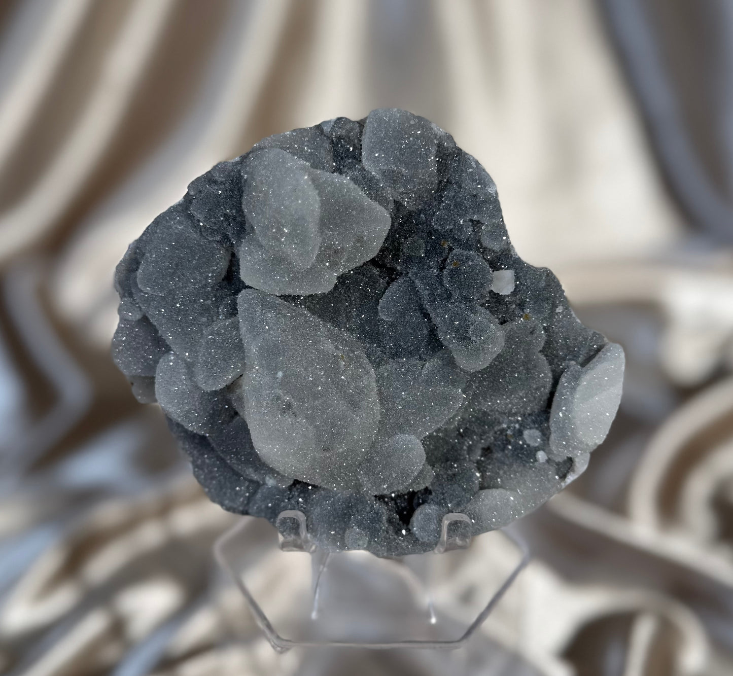 “Frosted pocket” Black Chalcedony J