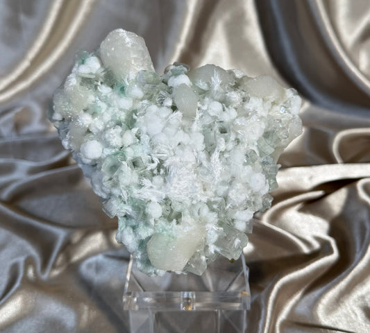 “Sage bloom” Apophyllite with Gyrolite D