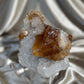 Honey Calcite on Quartz