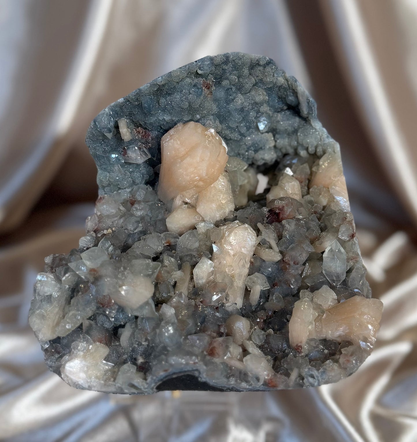Blue Chalcedony with Coated Calcite G