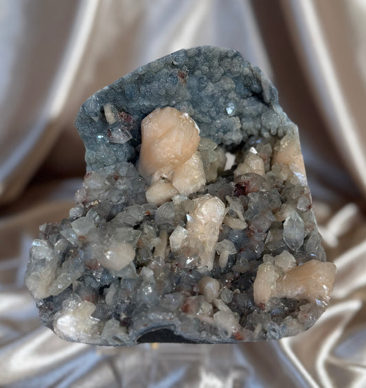 Blue Chalcedony with Coated Calcite G