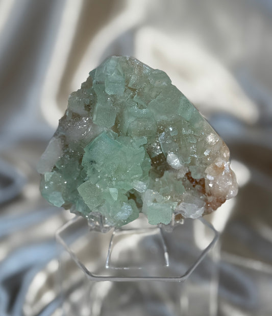 Green Apophyllite with Stilbite B