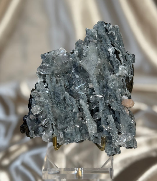 Deep Blue Chalcedony with Apophyllite C