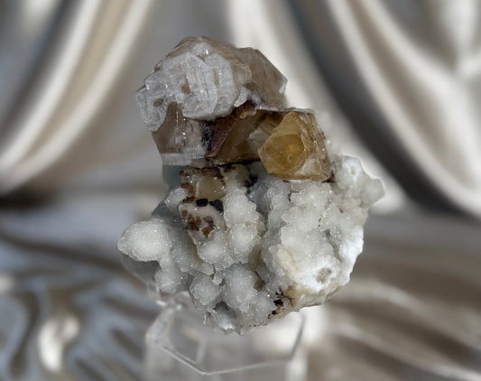 Apophyllite Capped Calcite