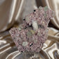 Mesolite on Pink Heulandite & Green Apophyllite C