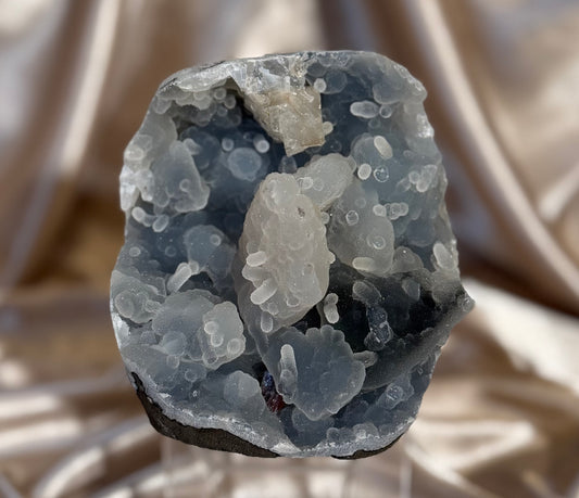 Blue Chalcedony over Calcite