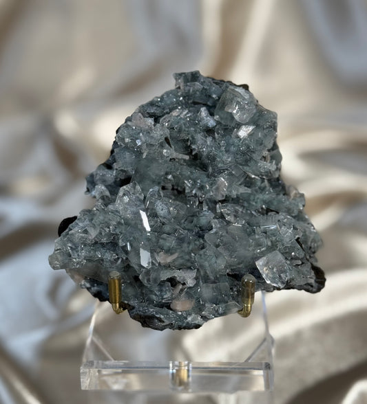 Deep Blue Chalcedony with Apophyllite B