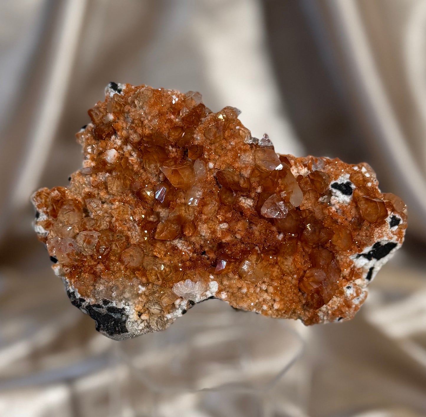 ‘Sun Kissed’ Apophyllite over Hematite C