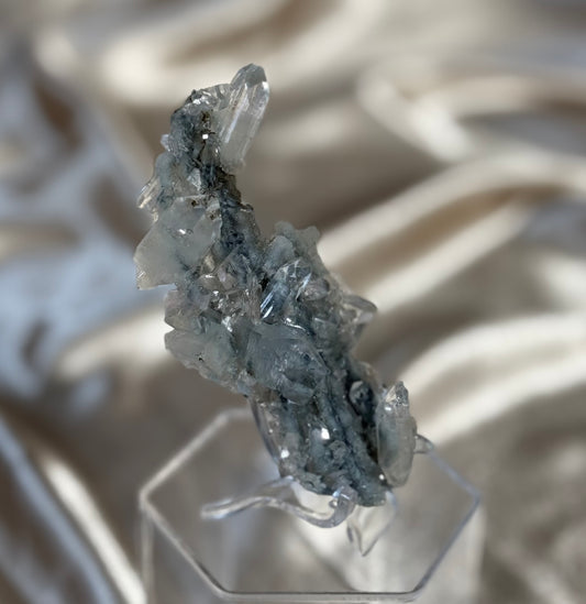 Deep Blue Chalcedony with Apophyllite D
