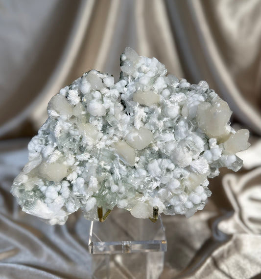 “Sage bloom” Apophyllite with Gyrolite B