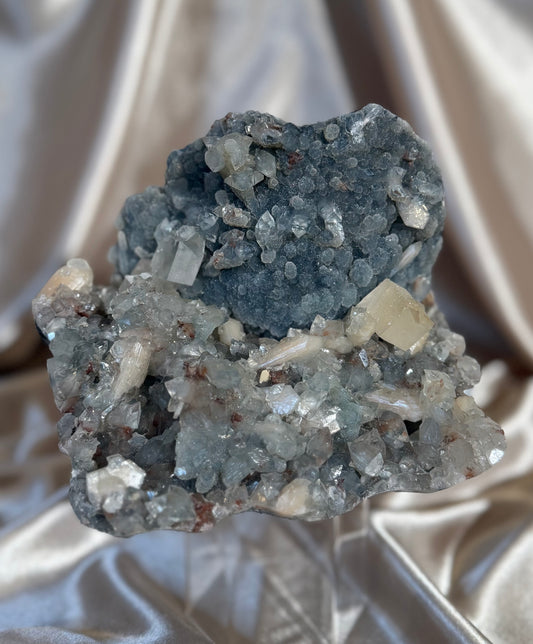 Blue Chalcedony With Calcite A