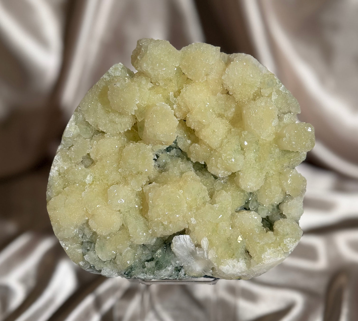 ‘Lemon Sorbet’ Stilbite Coated in Apophyllite F