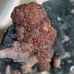 Red Stilbite on Navy Blue Chalcedony A