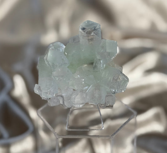 Green Apophyllite with Scolecite C
