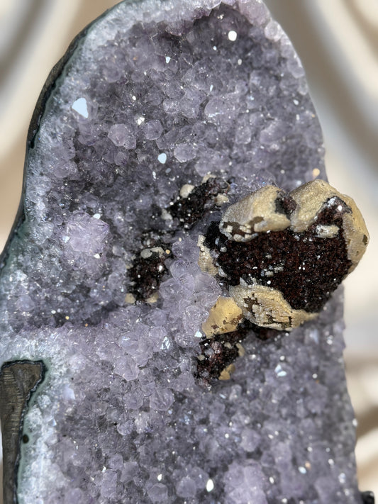 Amethyst with Calcite