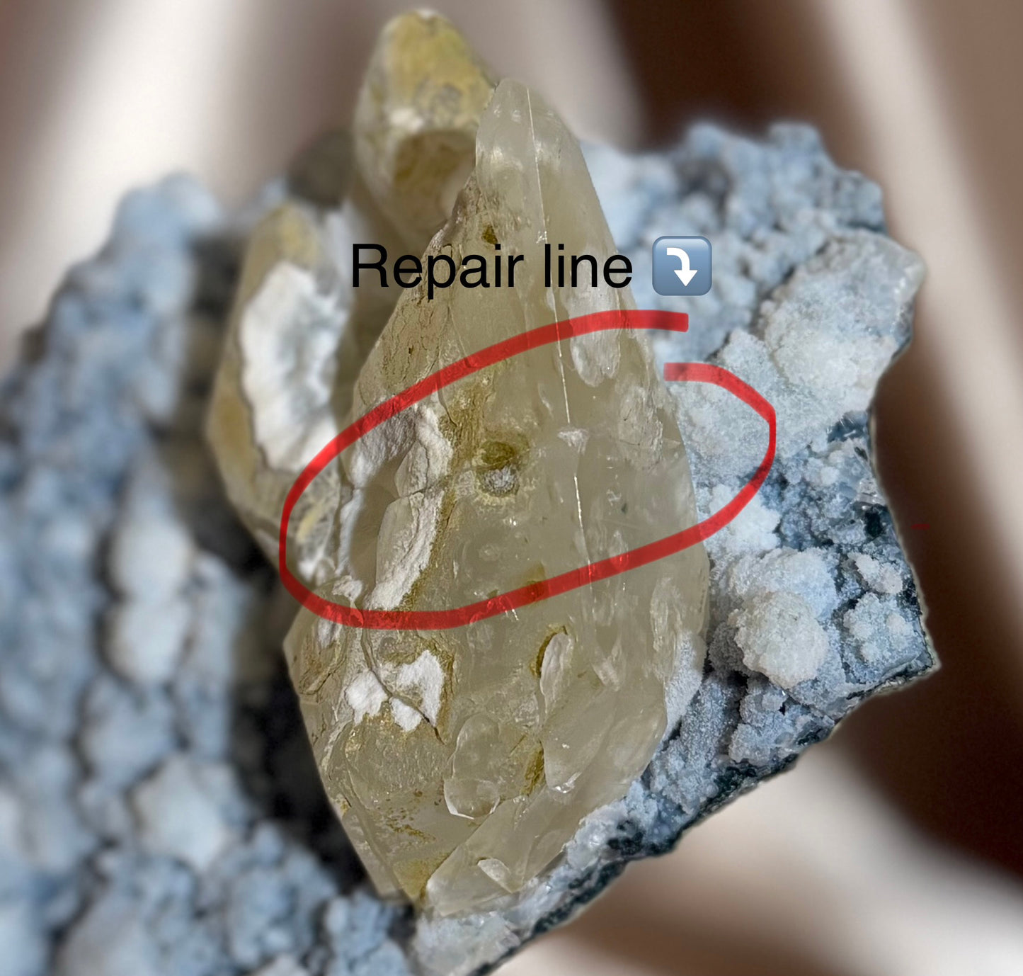 Blue Chalcedony Coated Calcites with Okenite