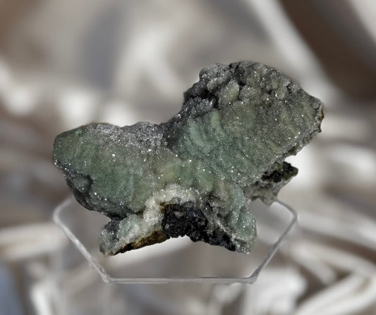 ‘Fairy Moss’ Green Coated Calcite H