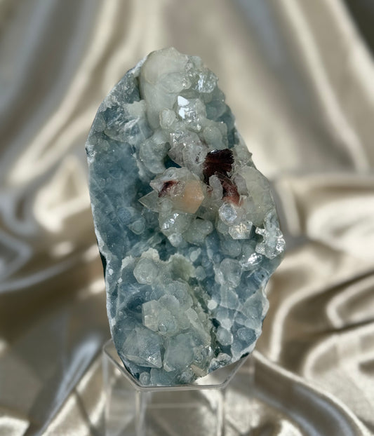 Blue Chalcedony with Apophyllite D