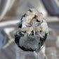 Calcite on Black Chalcedony