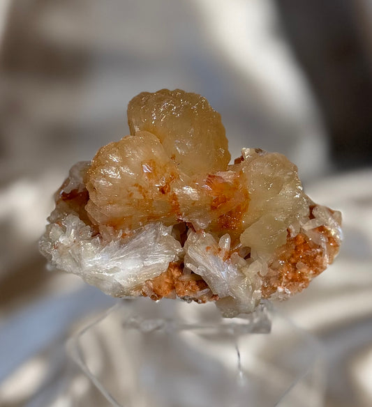‘Sun Kissed’ Apophyllite over Stilbite F
