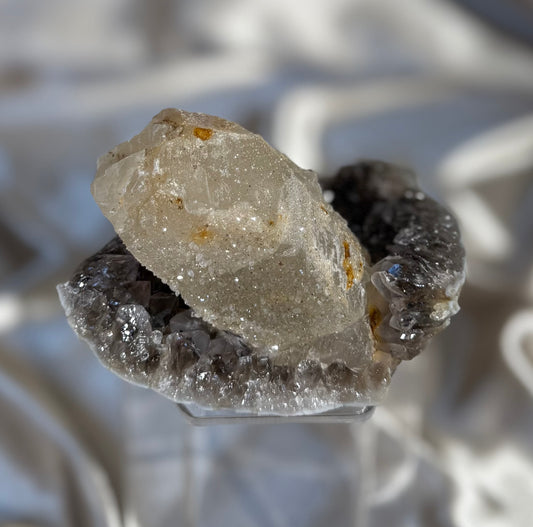Amethyst with Coated Calcite A