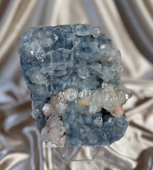 Blue Chalcedony with Apophyllite H