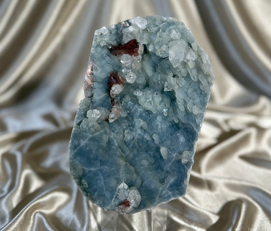 Blue Chalcedony with Apophyllite F
