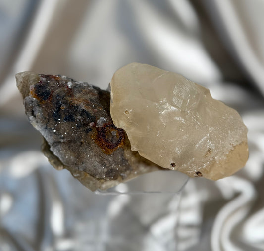 Calcite with Amethyst F