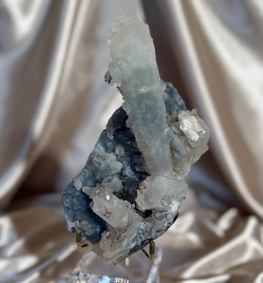Blue Chalcedony with Calcite E