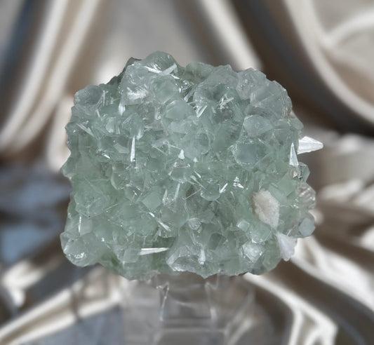 ‘Mint Fern’ Green Apophyllite with Scolecite H