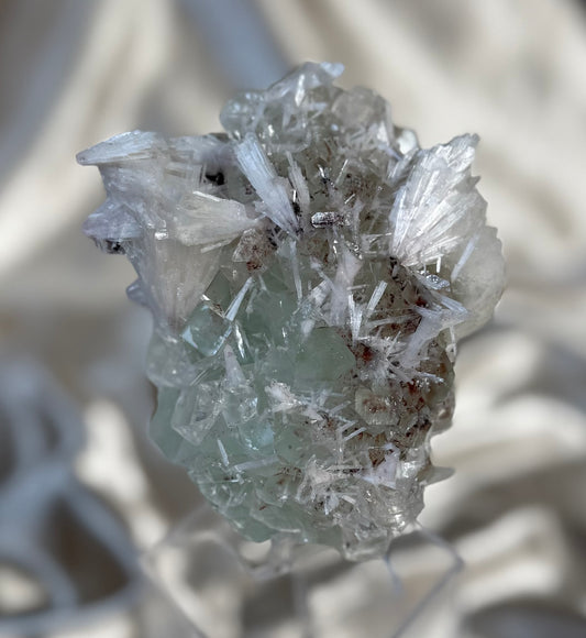 Green Apophyllite with Scolecite B