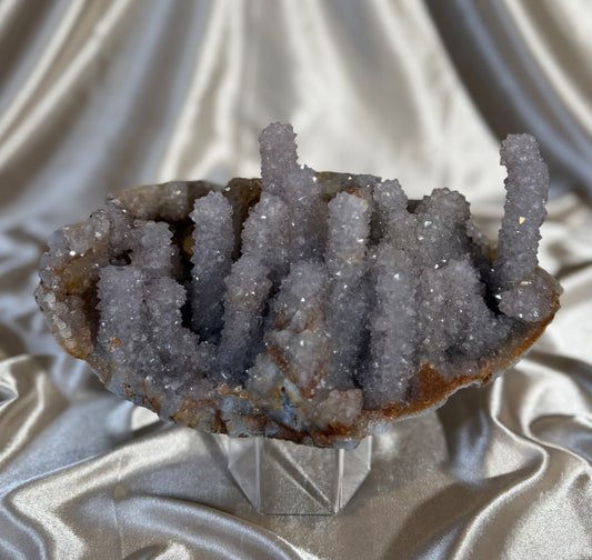 Amethyst Stalactites with Calcite