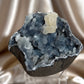 Coated Calcite on Blue Chalcedony B
