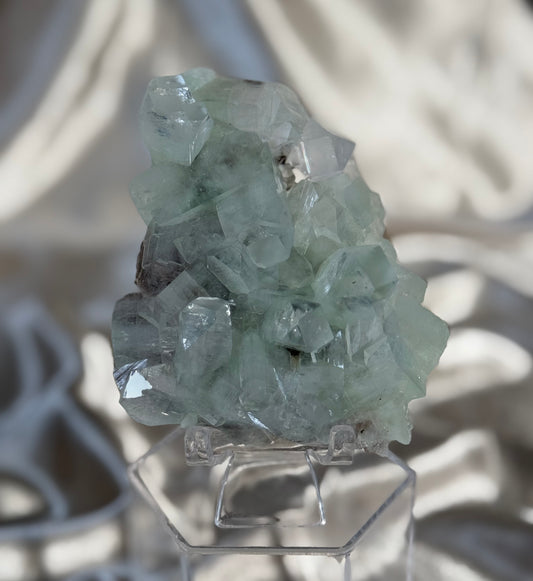 Green Apophyllite with Scolecite A