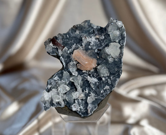 Navy Blue Chalcedony with Apophyllite A