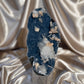 Apophyllite on Blue Chalcedony F