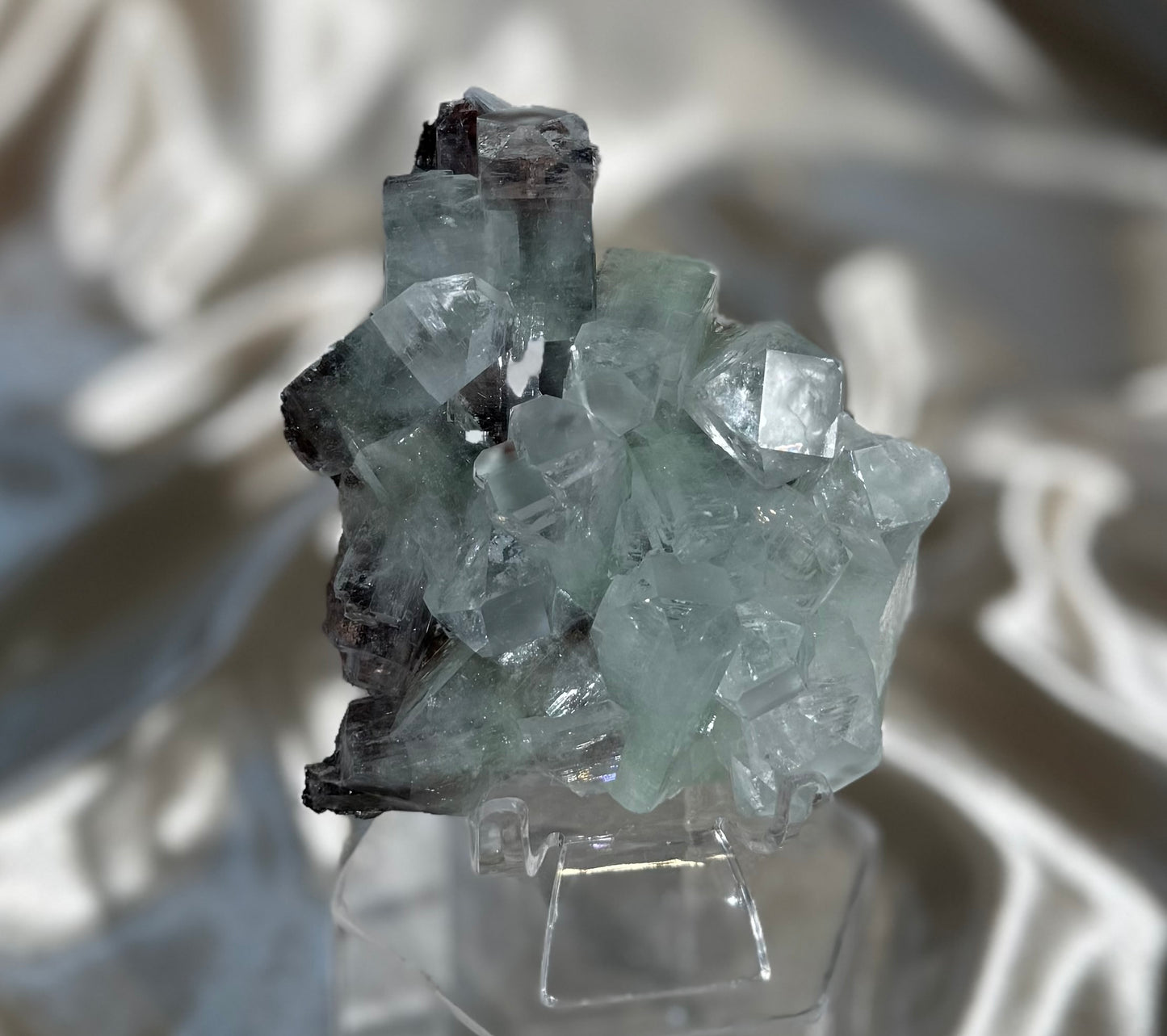 ‘Mint Fern’ Green Apophyllite with Scolecite I