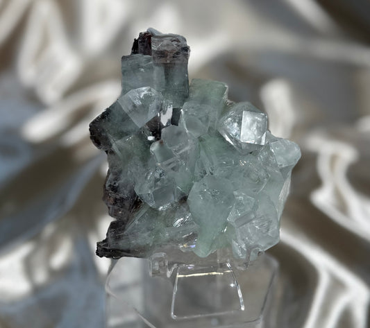 ‘Mint Fern’ Green Apophyllite with Scolecite I